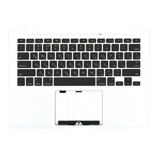 Клавиатура для ноутбука Apple MacBook Pro (A1425) Black, (Silver TopCase), RU (горизонтальный энтер)