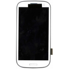 Матрица с тачскрином (модуль) для Samsung Galaxy S3 GT-I9300 Ceramic White белый с рамкой