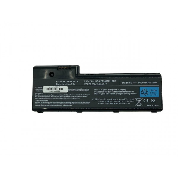 Усиленная аккумуляторная батарея для ноутбука Toshiba PA3480U Satellite P100 10.8V Black 6600mAh OEM