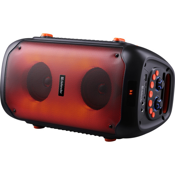 Акустична система 2.0 Defender Boomer 25, 25Вт RGB/BT/FM/USB/TF/AUX/MIC, чорна