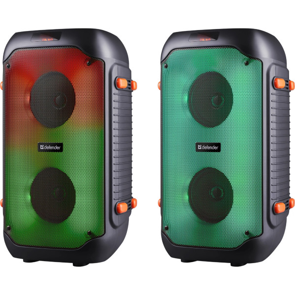 Акустична система 2.0 Defender Boomer 25, 25Вт RGB/BT/FM/USB/TF/AUX/MIC, чорна