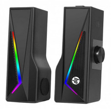 Акустична система 2.0 HP DHE-6005, 3,5мм + USB, 6Вт, Sound Bar LED RGB