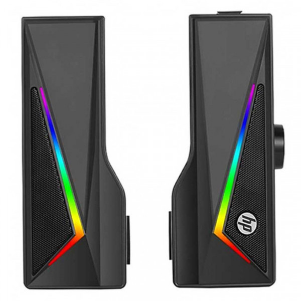 Акустична система 2.0 HP DHE-6005, 3,5мм + USB, 6Вт, Sound Bar LED RGB