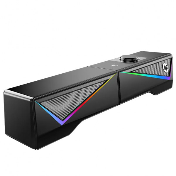 Акустична система 2.0 HP DHE-6005, 3,5мм + USB, 6Вт, Sound Bar LED RGB