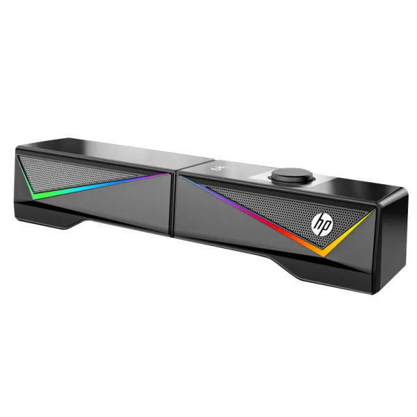 Акустична система 2.0 HP DHE-6005, 3,5мм + USB, 6Вт, Sound Bar LED RGB