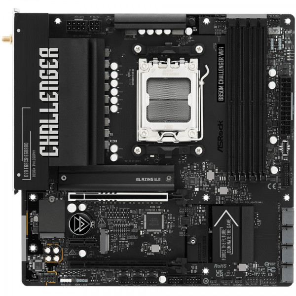ASRock B850M CHALLENGER WIFI (AM5/B850, 4*DDR5, 2xPCIex16, HDMI/DP, 4xSATAІІІ,2xM.2, 2.5GLan, mATX)