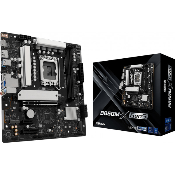 AsRock B860M-X GEN5 (1851/B860, 2*DDR5, PCIex16, HDMI/DP, 4xSATA, 2xM.2, 2.5Glan, 7.1ch, mATX)