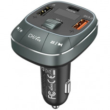 Автомобільний FM-трансміттер Vention PD 54W 3-Port USB (C+A+A) LED/USB Flash/Bluetooth, вольтметр