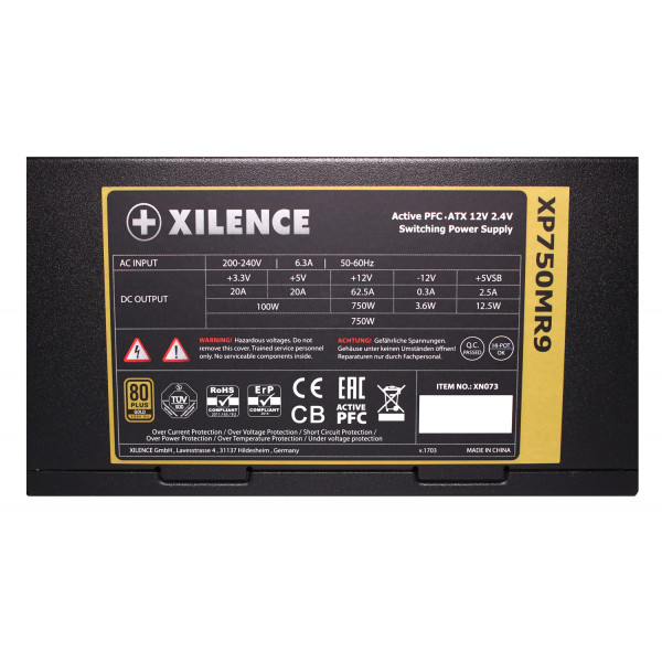 БЖ 750W Xilence XP750MR9 Performance X 80+ Gold, 135mm, Modular, Retail Box