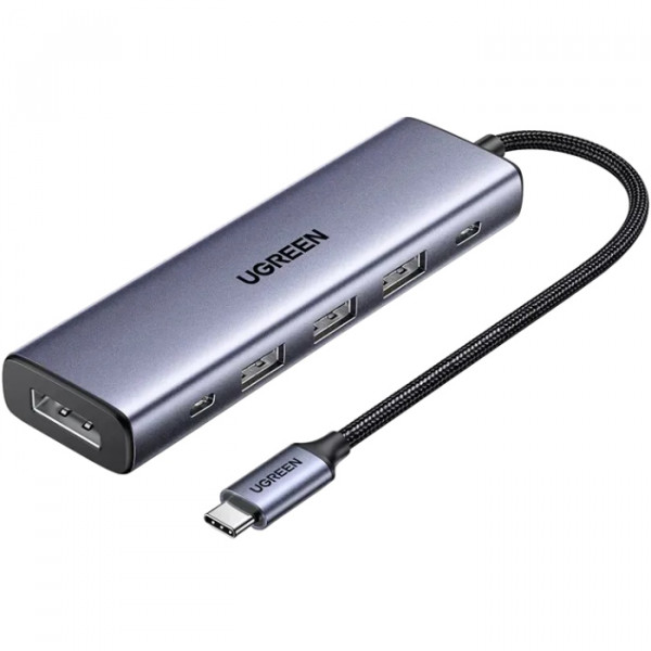 Док-станція USB3.0 Type-C -> DP4K60Hz/3xUSB-А /2xType-C/100W 5-in-1 CM511 Ugreen