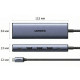 Док-станція USB3.0 Type-C -> DP4K60Hz/3xUSB-А /2xType-C/100W 5-in-1 CM511 Ugreen