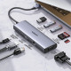 Док-станція USB3.1 Type-C -> HDMI 4K30Hz/VGA/USB 3.0х3/RJ45/SD/TF/PD/3,5мм TRRS 100W 10-in-1 CM498