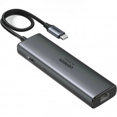 Док-станція USB3.2 Type-C -> HDMI 4K60Hz/2xUSB-A 3.2/USB-C 3.2/RJ45/ PD 100W CM512 Ugreen