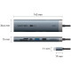 Док-станція USB3.2 Type-C -> HDMI 4K60Hz/USB 3.0/USB2.0/RJ45/SD/TF/PD 100W Hub 8-in-1 Vention