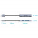 Хаб USB 3.0 -> 1xUSB 3.0/3xUSB 2.0, 0.15м, 5 Гбіт/с, Grey Vention