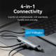 Хаб USB 3.0 Type-C -> 4xUSB 3.0/1xUSB-C, 5Gbps, Black Vention