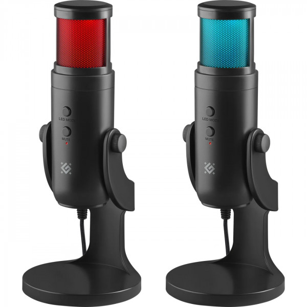 Ігровий стрім мікрофон Defender Galactar GMC 250 USB, LED, 1.5 м