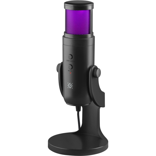 Ігровий стрім мікрофон Defender Galactar GMC 250 USB, LED, 1.5 м