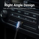 Кабель AUX Audio TRS M/M, кут 90°, 1.5м сірий, Aluminum Alloy Vention