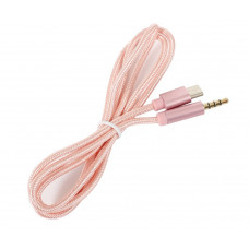 Кабель AUX Type-C - TRRS Audio M/M 1м Pink