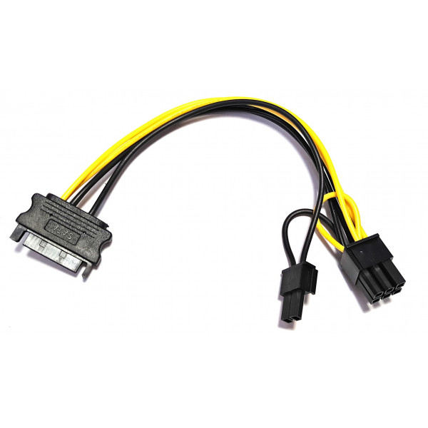 Кабель живлення для відеокарти 6/8-pin to SATA M, 0.2м
