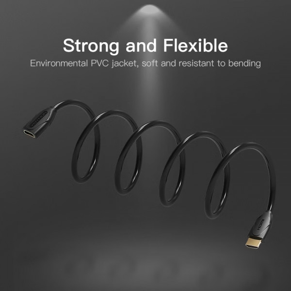 Кабель HDMI M - F (подовжувач), 1.0 м, V2.0, 4K 60Hz PVC Vention