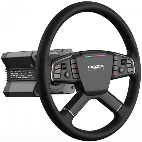 Кермо MOZA Racing TSW Truck 40cм.,14 кн. RGB, чорне