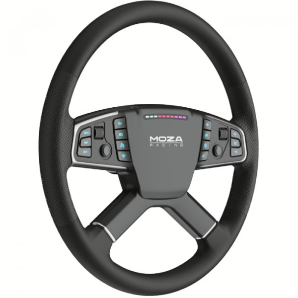 Кермо MOZA Racing TSW Truck 40cм.,14 кн. RGB, чорне