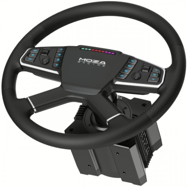 Кермо MOZA Racing TSW Truck 40cм.,14 кн. RGB, чорне