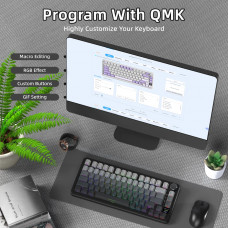 Клавіатура ігрова механічна Attack Shark X85PRO 82кл. RGB, Wireless, Moonlit Night