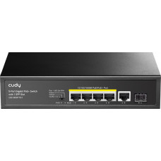 Комутатор Cudy GS1005PTS1, 5 порт Gigabit PoE+ Switch with 1 SFP Port 120W