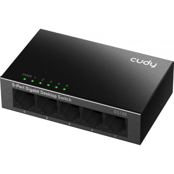 Комутатор Cudy GS105, 5 портовий Gigabit Metal Desktop Switch