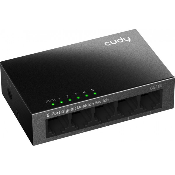 Комутатор Cudy GS105, 5 портовий Gigabit Metal Desktop Switch