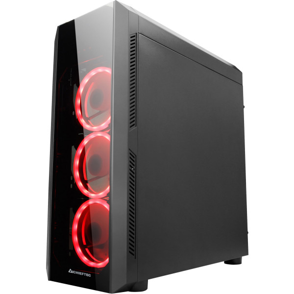 Корпус Chieftec SCORPION II GL-02B-OP ATX, без БЖ, Black