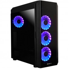 Корпус Chieftec SCORPION III GL-03B-OP 4x120mm A-RGB, Type-C ATX, без БЖ, Black