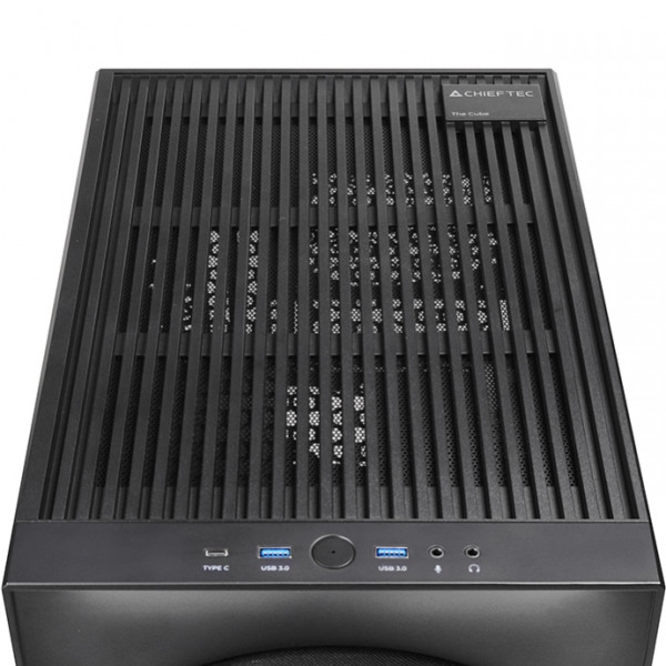Корпус Chieftec THE CUBE CI-03B-OP, без БЖ, fan 20cm, mATX, Black