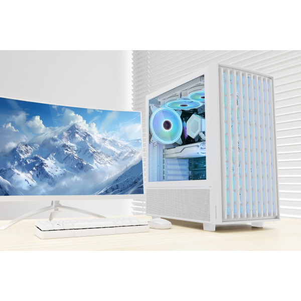 Корпус Modecom BREEZE WHITE USB 3.0x2 USB-Cx1 ARGB 4x140mm fans без БЖ ATX