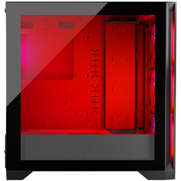 Корпус Modecom VOLCANO EXPANSE S ARGB 4x140mm fans MIDI USB 3.0x2+TYPE-C BLACK без БЖ ATX