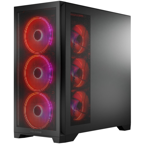 Корпус Modecom VOLCANO EXPANSE S ARGB 4x140mm fans MIDI USB 3.0x2+TYPE-C BLACK без БЖ ATX