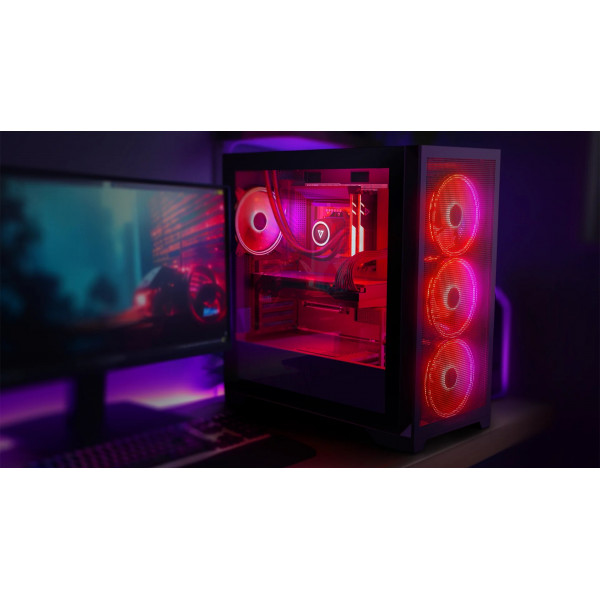Корпус Modecom VOLCANO EXPANSE S ARGB 4x140mm fans MIDI USB 3.0x2+TYPE-C BLACK без БЖ ATX