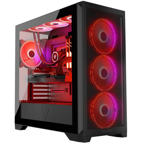 Корпус Modecom VOLCANO EXPANSE S ARGB 4x140mm fans MIDI USB 3.0x2+TYPE-C BLACK без БЖ ATX