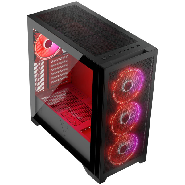 Корпус Modecom VOLCANO EXPANSE S ARGB 4x140mm fans MIDI USB 3.0x2+TYPE-C BLACK без БЖ ATX