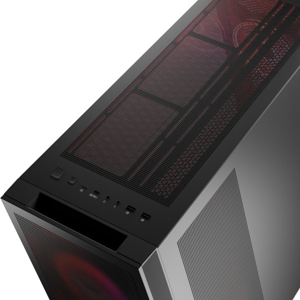 Корпус Modecom VOLCANO EXPANSE S ARGB 4x140mm fans MIDI USB 3.0x2+TYPE-C BLACK без БЖ ATX