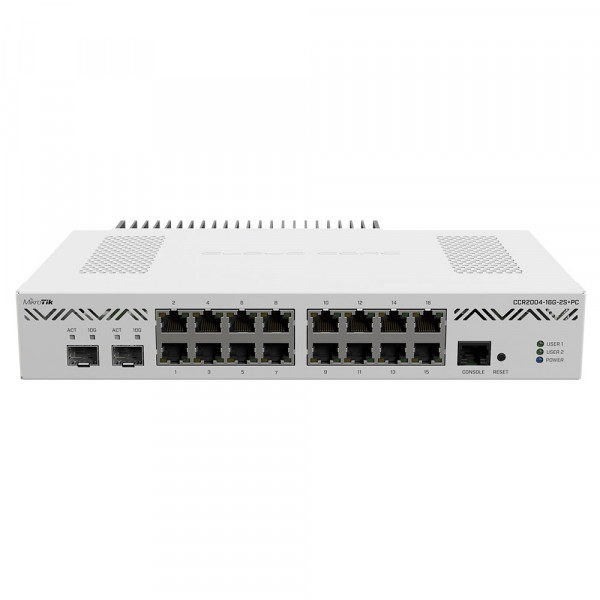 Маршрутизатор Mikrotik CCR2004-16G-2S+PC, Cloud Core Router 2004-16G-2S+PC with RouterOS L6 license,