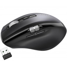 Мишка UGREEN 2.4GHz&BT M751 Ergonomic Contoured-Shape, бездротова, 5000dpi., 5кн., Чорна