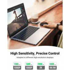 Мишка UGREEN 2.4GHz MU001, бездротова, 4000dpi., 3кн., чорна