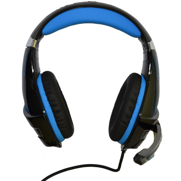Навушники з мікрофоном Microlab G6 black+blue