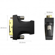 Перехідник HDMI M - DVI (24+1),1080P 60Гц, двосторонній, Vention