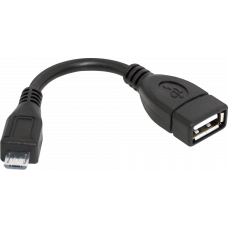 Перехідник OTG micro USB M -> USB AF, 8см