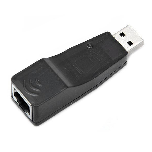 Перехідник USB 2.0 Type-A -> Ethernet RJ45 100Mb чорний RTL